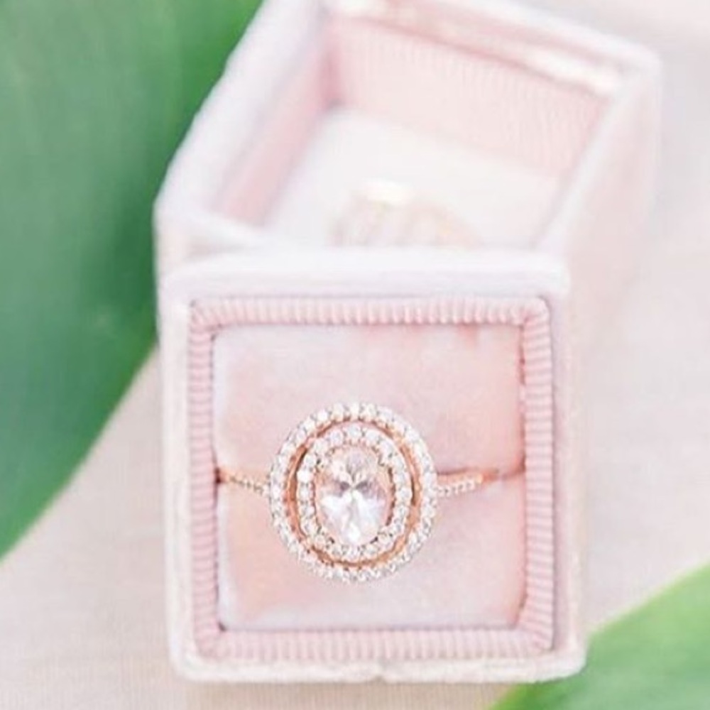 Mrs. Box ring box with monogrammed "J"