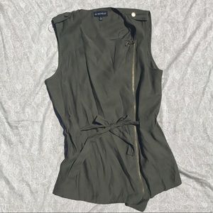 My Michelle Camo Green Army Style wrap vest tunic