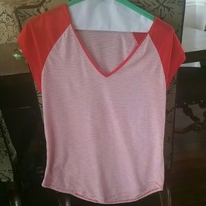 Michael Stars v-neck striped tshirt