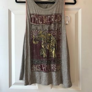 Graphic Elephant Tank