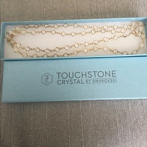 Gold Chanel Necklace, Crystal