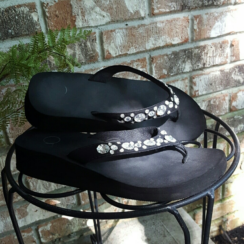 Blinged flip flops