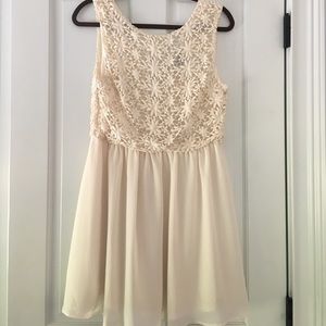Forever 21 Cream Crochet Dress
