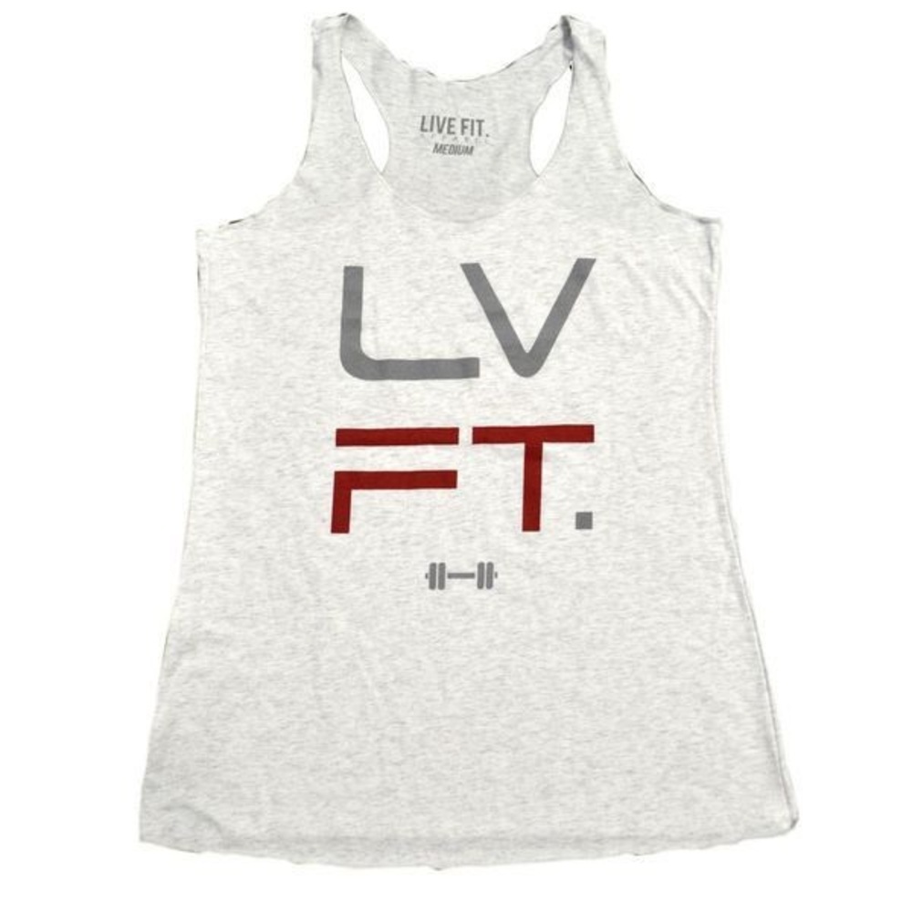 LVFT live fit white tank top
