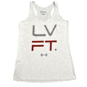 LVFT live fit white tank top