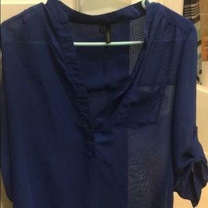 Royal Blue Blouse