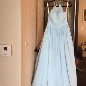 Baby blue floor length dress