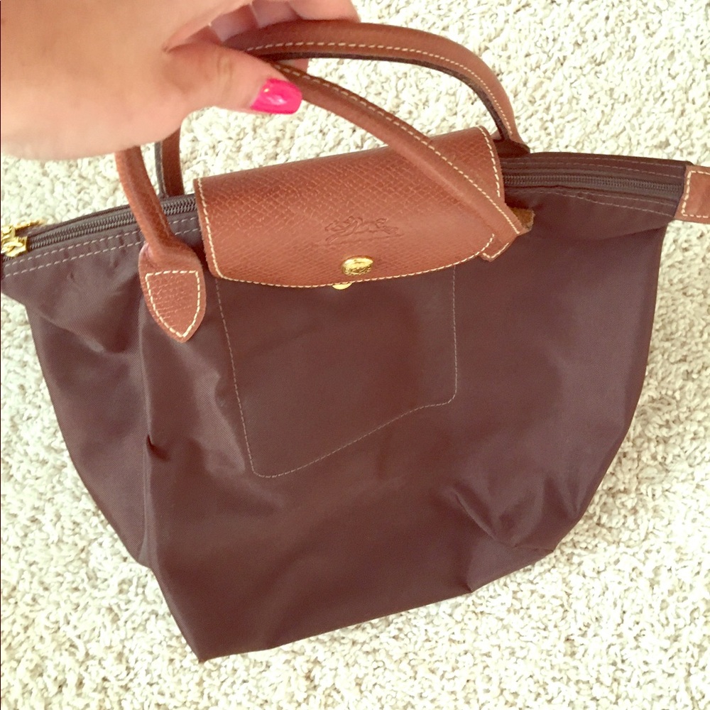 Mini brown (terra color) Longchamp bag