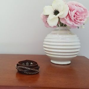 Studded Leather Cuff Bracelet