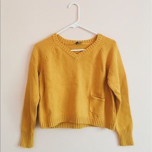 Mustard Cropped Sweater