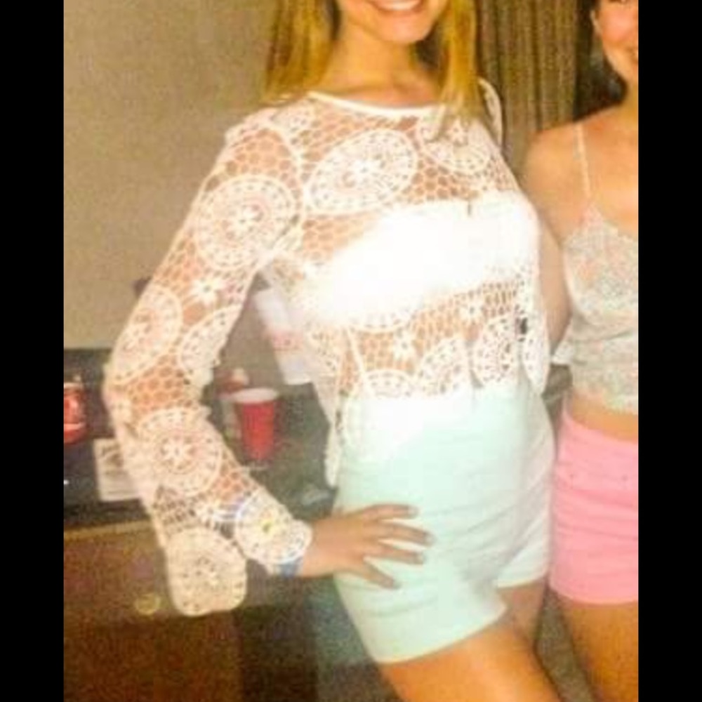 Kendall and Kylie crochet top