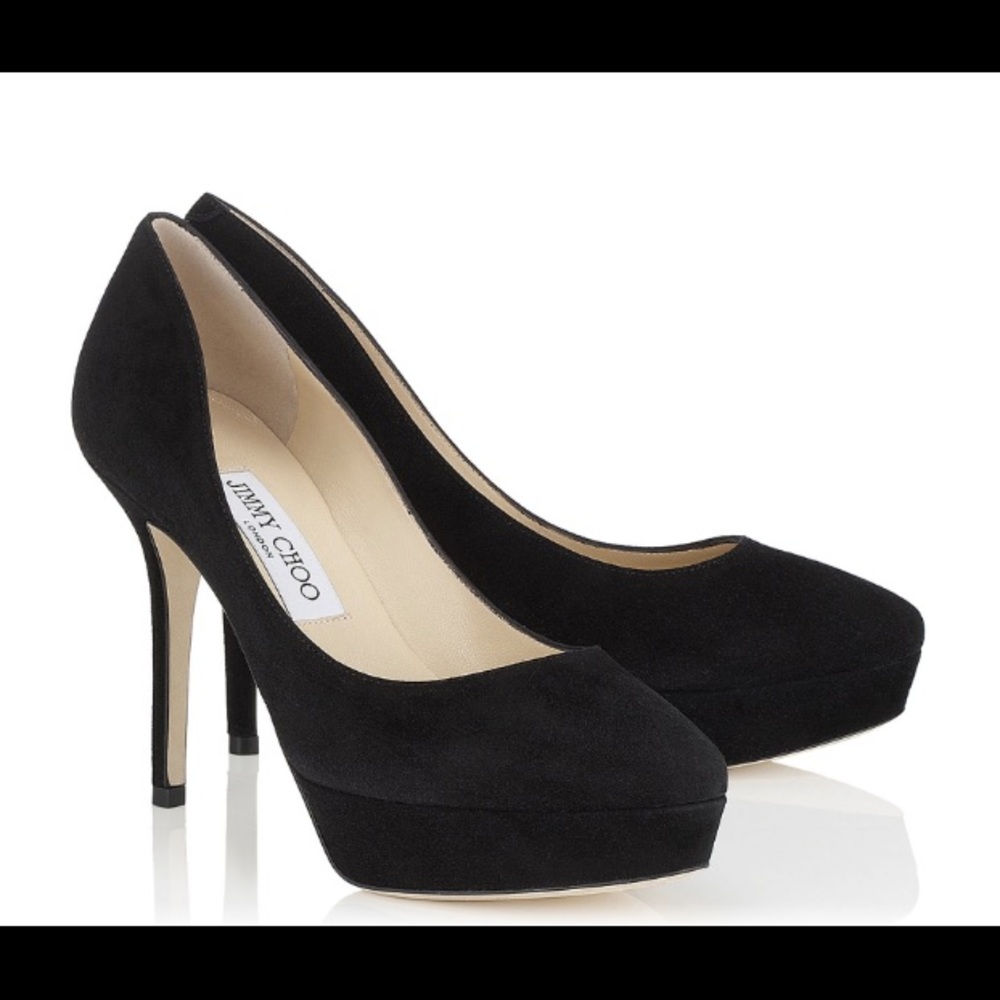 Jimmy Choo Aster Black Suede Pumps Size 40