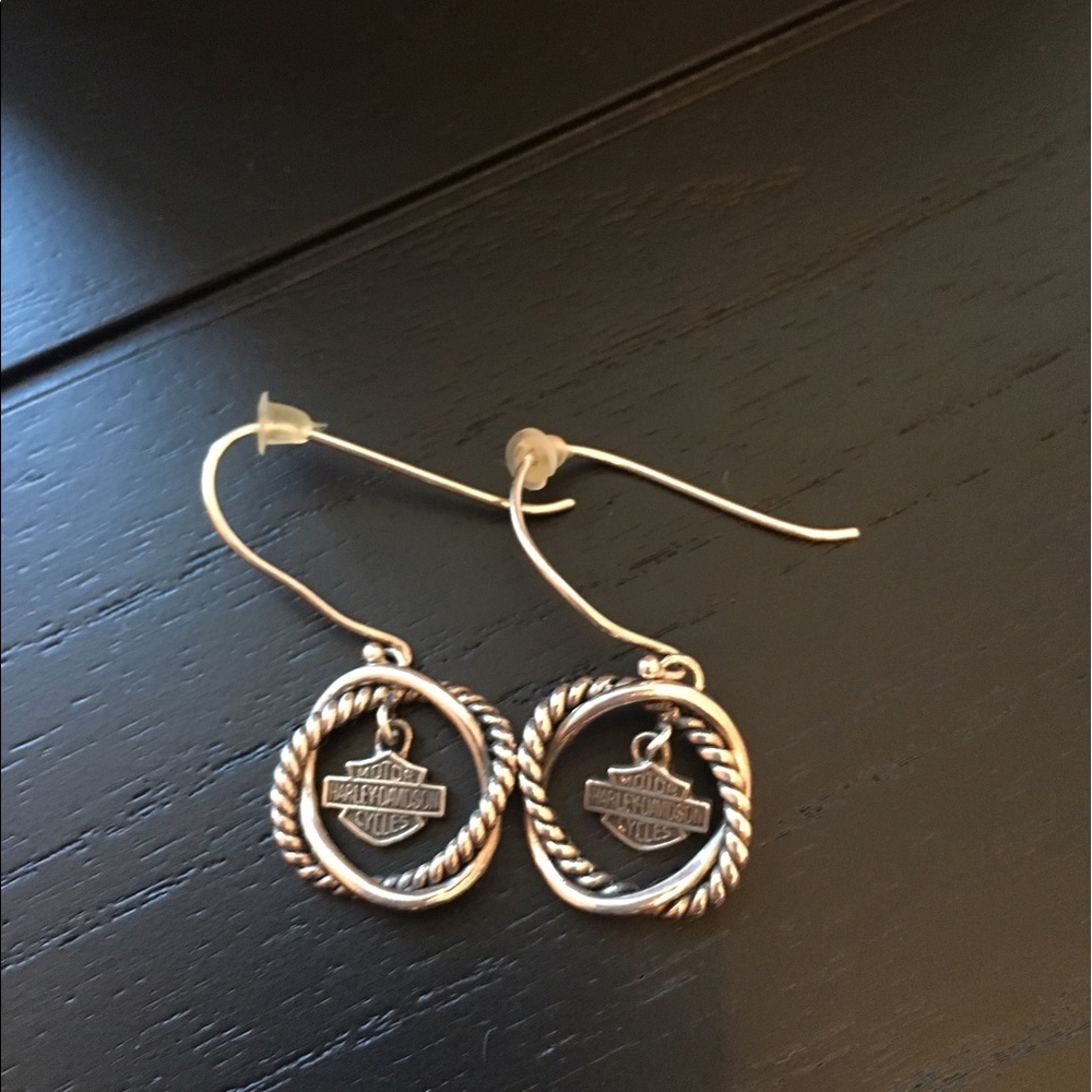 Harley Davidson Dangle Earrings