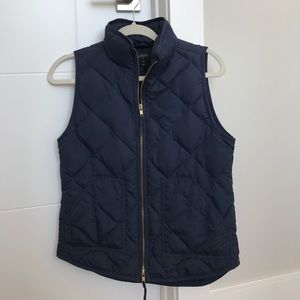 J. Crew Factory Navy Blue Quilted Vest