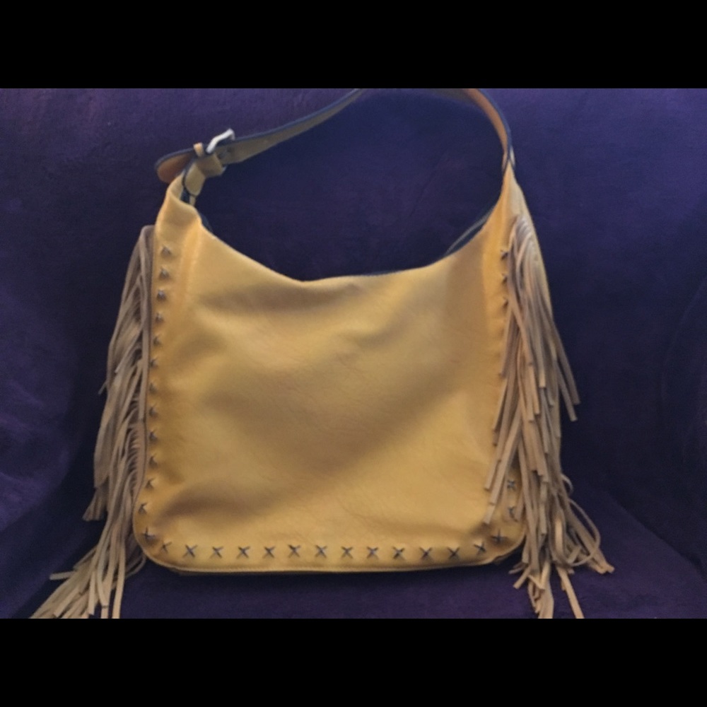 Gold fringe bag