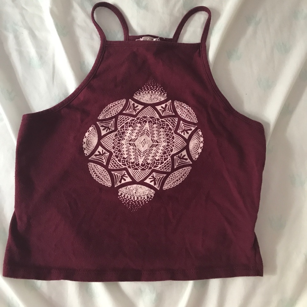 Maroon Mandala Top