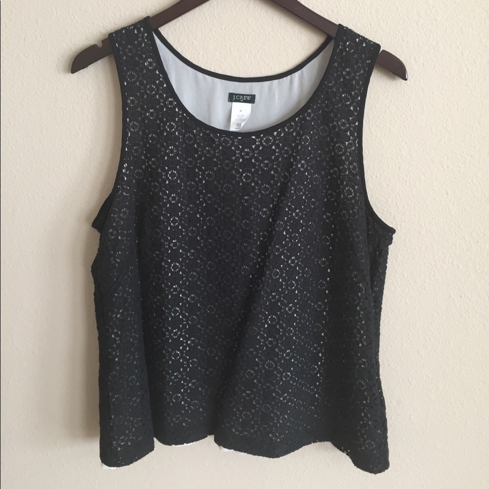 J. Crew Black Lace Blouse