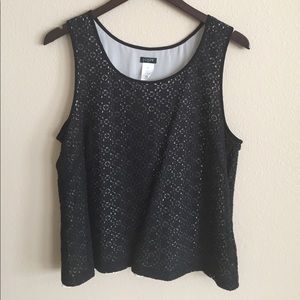 J. Crew Black Lace Blouse