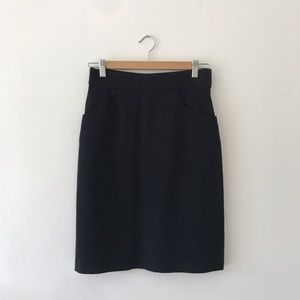 Emerson Made Black High Waist Skirt With Pockets