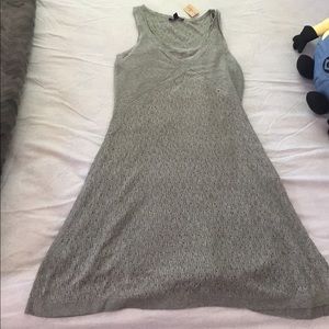 Gray sweater dress