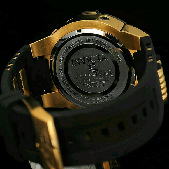Sale,$900 Invicta Chronograph 18k poly watch - Picture 4 of 5