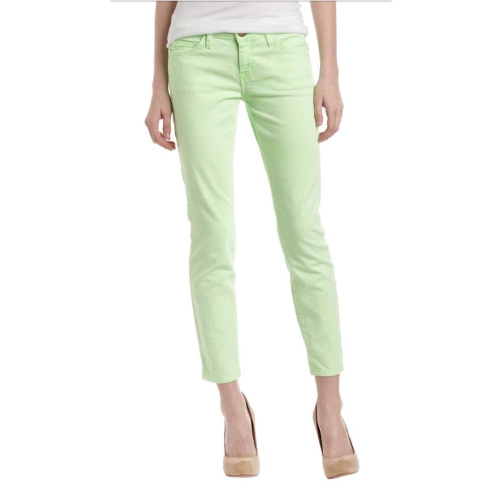 Siwy Hannah Slim Crop Honeydew Jeans