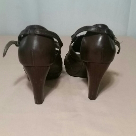 KENNETH COLE Brown Heels Size 7 M - Picture 4 of 6