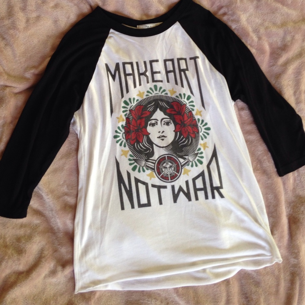 Obey baseball tee size m