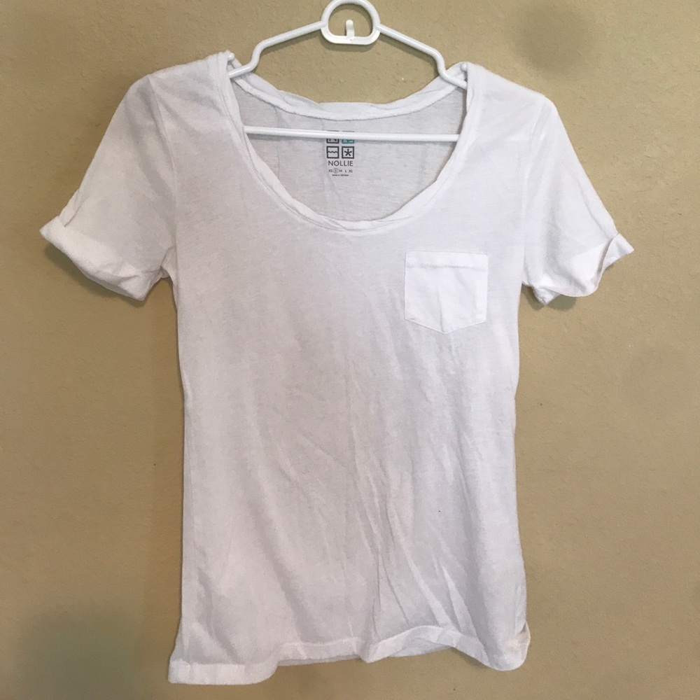 Plain white tee