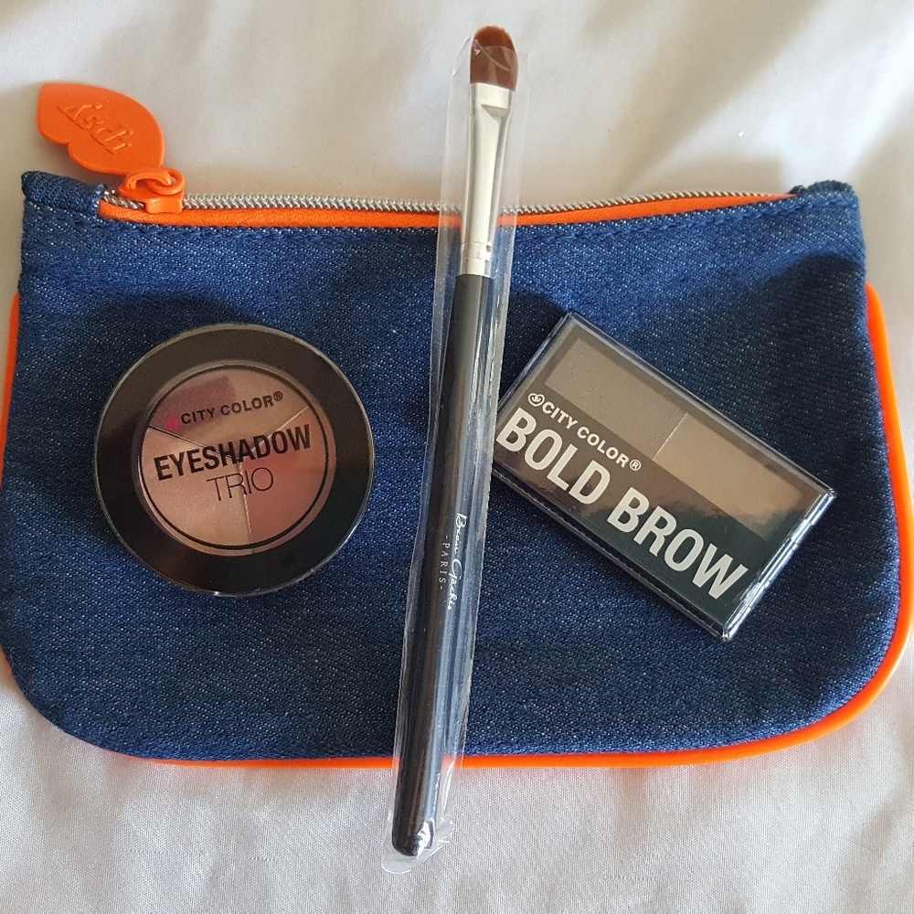 Ipsy bag, city colors for eyes, and contour brush