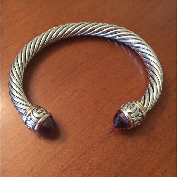 Jewelry - Sale!!! Silver, purple cuff, gold detail