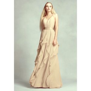 Vera Wang Chiffon Cascading Dress