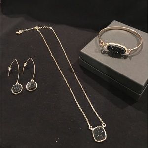 Black/Gold Drury Jewelry Set