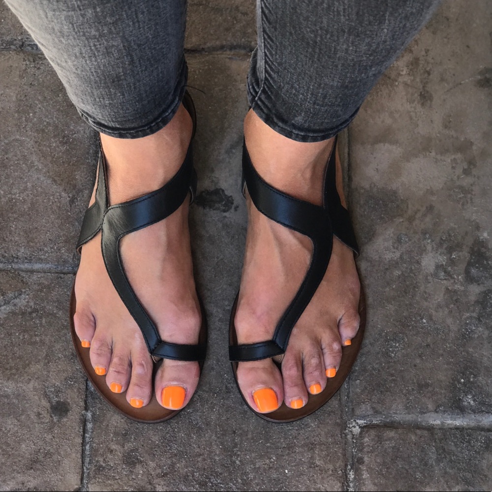 J Slides X Free People Distressed Leather Sandals - Picture 3 of 6