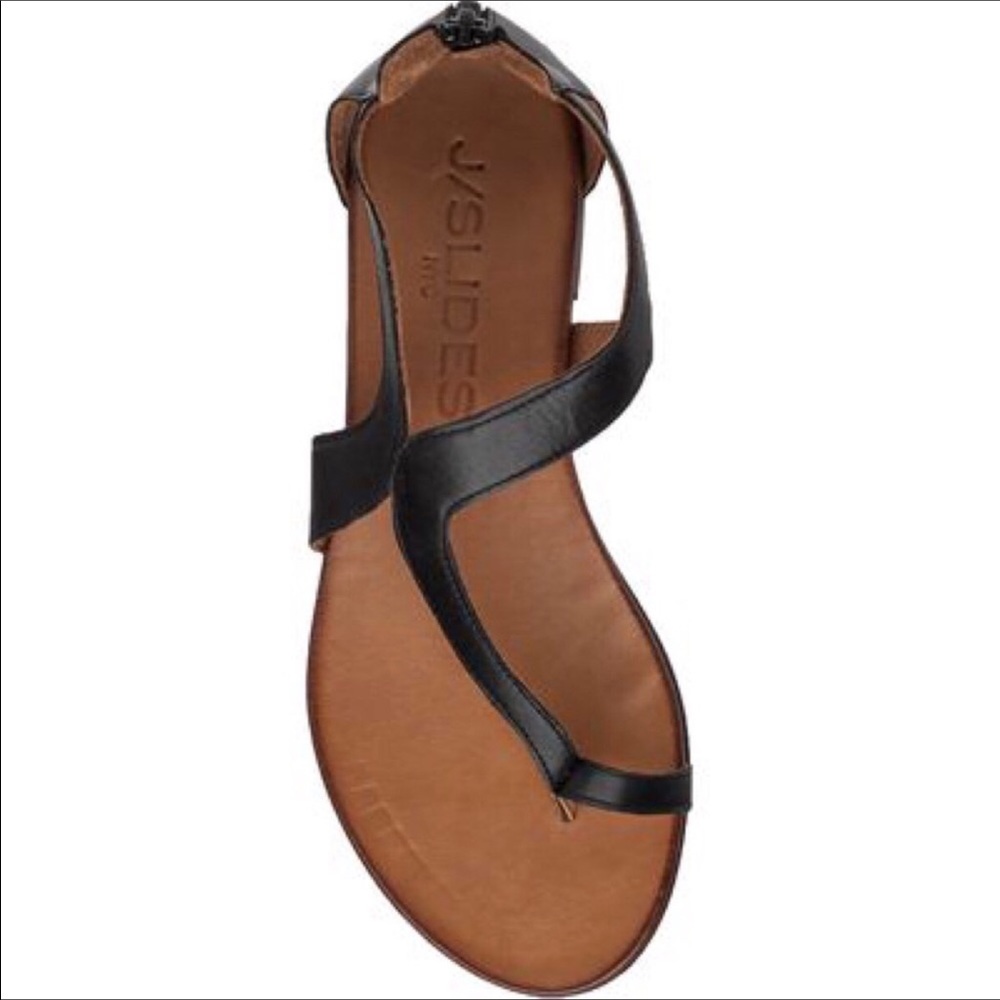 J Slides X Free People Distressed Leather Sandals - Picture 5 of 6