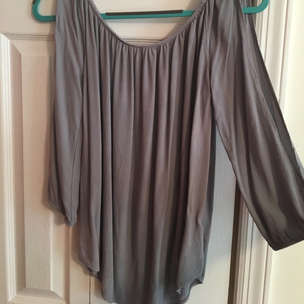 Don't Ask Why cold shoulder long sleeve shirt