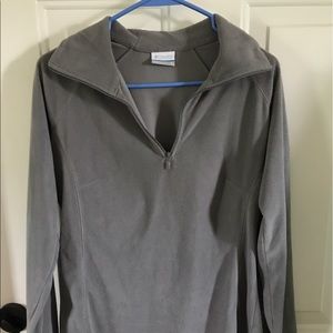 Columbia grey fleece pullover size M