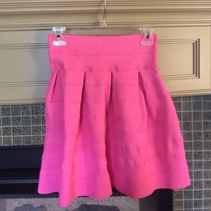 High waisted bright pink skirt