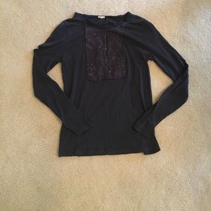 Navy Long Sleeve JCrew top