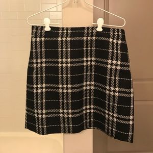 JCrew Black Plaid Skirt