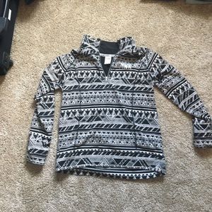 Tribal print PINK quarter-zip