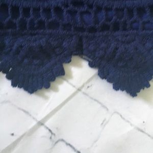 Francesca's Collections Shorts - Navy Lace Crochet Scalloped Soft Shorts Francesca's Collections Shorts - Navy Lace Crochet Scalloped Soft Shorts