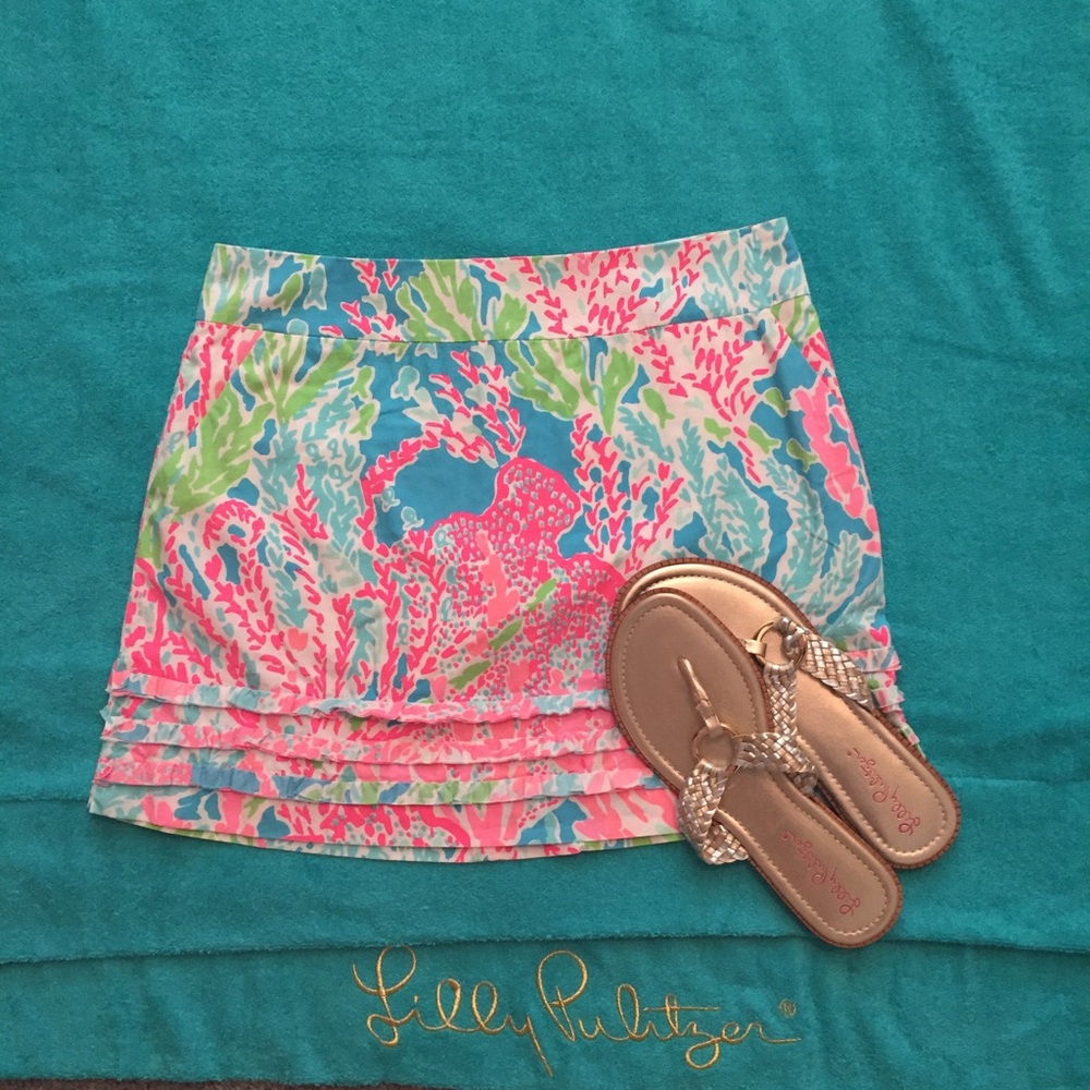 Lilly Pulitzer Lets Cha Cha Marigold Skort Sz 00
