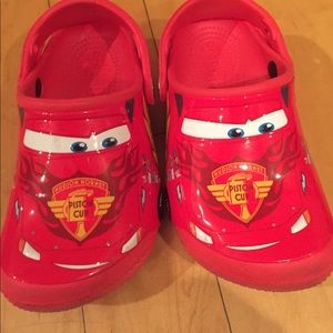 Lightning McQueen CROCS size 10 toddler