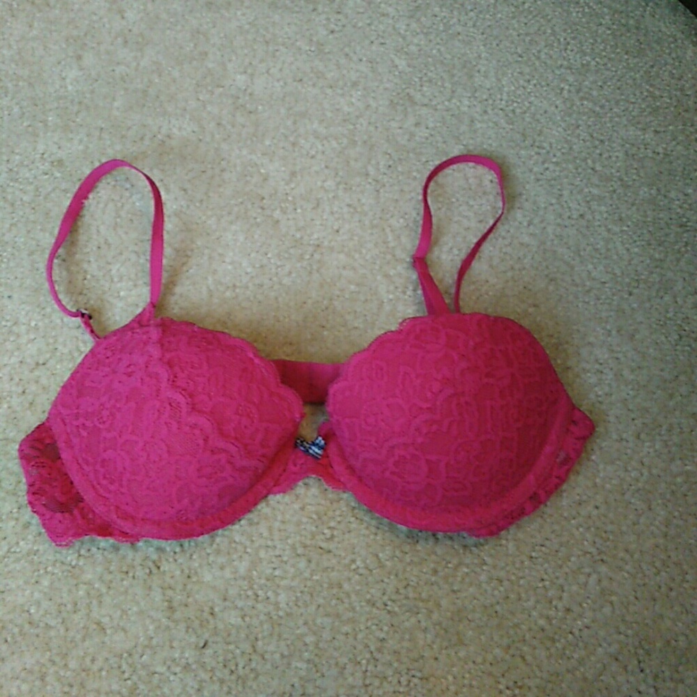 Gilly Hicks Hot Pink Lace Bra