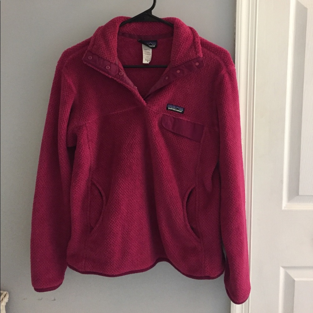 MAGENTA PATAGONIA PULLOVER FLEECE - RETOOL SNAP T