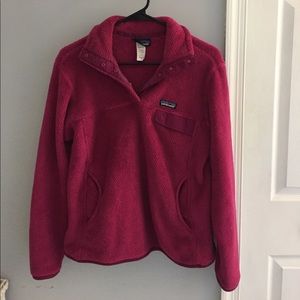 MAGENTA PATAGONIA PULLOVER FLEECE - RETOOL SNAP T