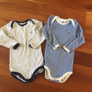 Petit Bateau boy bodysuits long sleeve 18 months