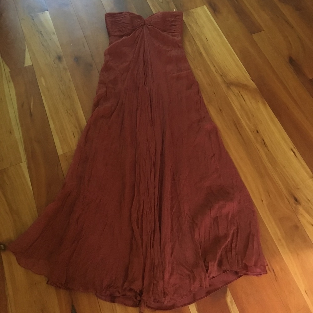 DVF strapless silk chiffon gown