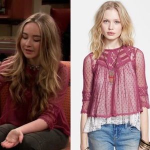 Free people 'modern romance' layered lace top